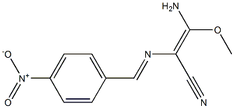 (E)-3-Amino-3-methoxy-2-[[4-nitrobenzylidene]amino]propenenitrile