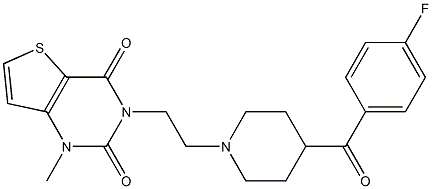 1-Methyl-3-[2-[4-(4-fluorobenzoyl)piperidino]ethyl]thieno[3,2-d]pyrimidine-2,4(1H,3H)-dione Struktur