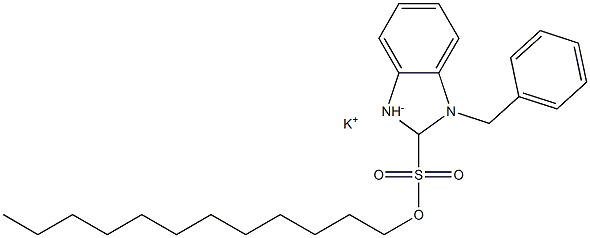 1-Benzyl-2,3-dihydro-2-dodecyl-1H-benzimidazole-2-sulfonic acid potassium salt Structure