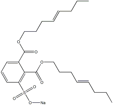 3-(Sodiosulfo)phthalic acid di(4-octenyl) ester Struktur