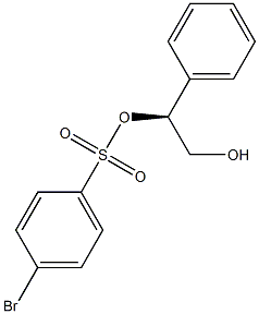 (+)-p-ブロモベンゼンスルホン酸(S)-1-フェニル-2-ヒドロキシエチル 化学構造式