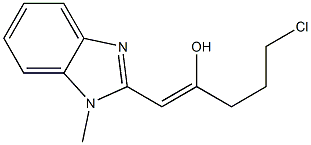 2-(5-Chloro-2-hydroxy-1-pentenyl)-1-methyl-1H-benzimidazole,,结构式