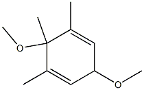 2,3,4-トリメチル-3,6-ジメトキシ-1,4-シクロヘキサジエン 化学構造式