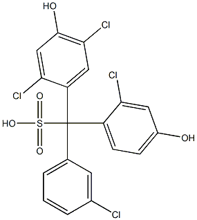 (3-Chlorophenyl)(2-chloro-4-hydroxyphenyl)(2,5-dichloro-4-hydroxyphenyl)methanesulfonic acid|