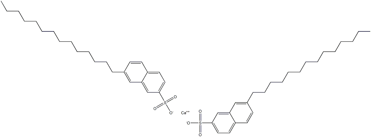 Bis(7-tetradecyl-2-naphthalenesulfonic acid)calcium salt 结构式