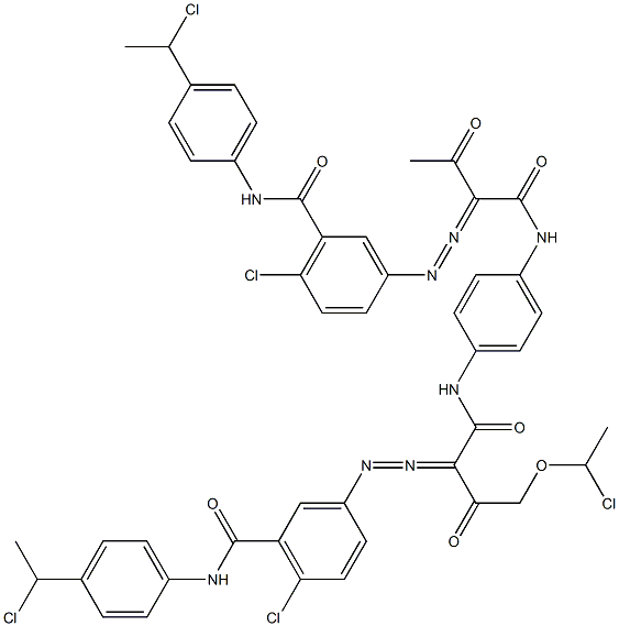  3,3'-[2-[(1-Chloroethyl)oxy]-1,4-phenylenebis[iminocarbonyl(acetylmethylene)azo]]bis[N-[4-(1-chloroethyl)phenyl]-6-chlorobenzamide]