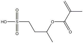 3-(メタクリロイルオキシ)-1-ブタンスルホン酸 化学構造式