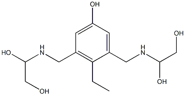 3,5-Bis[[(1,2-dihydroxyethyl)amino]methyl]-4-ethylphenol 结构式