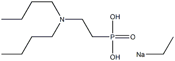 2-(Dibutylamino)ethylphosphonic acid ethyl=sodium ester salt Structure