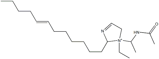 1-[1-(アセチルアミノ)エチル]-2-(7-ドデセニル)-1-エチル-3-イミダゾリン-1-イウム 化学構造式