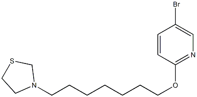 5-Bromo-2-[[7-(3-thiazolidinyl)heptyl]oxy]pyridine Structure