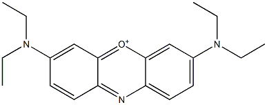 3,7-ビス(ジエチルアミノ)フェノキサジン-5-イウム 化学構造式