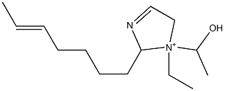 1-Ethyl-2-(5-heptenyl)-1-(1-hydroxyethyl)-3-imidazoline-1-ium Struktur