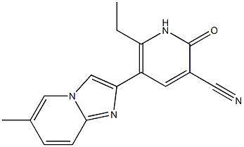 2-[(3-Cyano-6-ethyl-1,2-dihydro-2-oxopyridin)-5-yl]-6-methylimidazo[1,2-a]pyridine