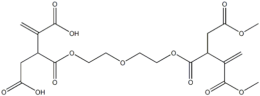 3,3'-[オキシビスエチレンビス(オキシカルボニル)]ビス(1-ブテン-2,4-ジカルボン酸ジメチル) 化学構造式