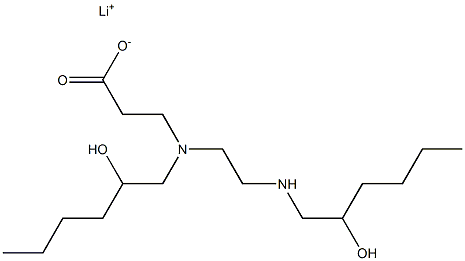 3-[N-(2-Hydroxyhexyl)-N-[2-(2-hydroxyhexylamino)ethyl]amino]propionic acid lithium salt Structure