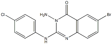 3-Amino-6-bromo-2-[(4-chlorophenyl)amino]quinazolin-4(3H)-one Structure