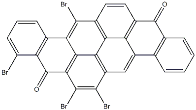 6,7,9,13-テトラブロモ-8,16-ピラントレンジオン 化学構造式