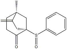 (1R,5S)-5-メチル-6-メチレン-1-(フェニルスルフィニル)ビシクロ[3.2.1]オクタン-2-オン 化学構造式