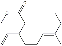 酢酸(4E)-1,5-ジメチル-1-ビニル-4-ヘプテニル 化学構造式