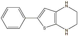 1,2,3,4-テトラヒドロ-6-フェニルチエノ[2,3-b]ピラジン 化学構造式