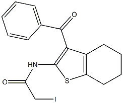 2-(Iodoacetyl)amino-3-benzoyl-4,5,6,7-tetrahydrobenzo[b]thiophene 结构式