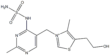 4-Methyl-5-(2-hydroxyethyl)-3-[(2-methyl 4-sulfamoylaminopyrimidin-5-yl)methyl]thiazol-3-ium