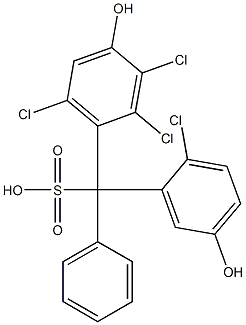 (2-Chloro-5-hydroxyphenyl)(2,3,6-trichloro-4-hydroxyphenyl)phenylmethanesulfonic acid 结构式