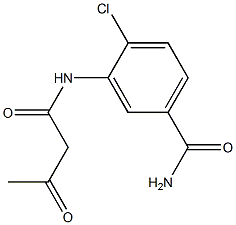 N-(2-Chloro-5-carbamoylphenyl)acetoacetamide Struktur