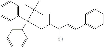 4-[[Diphenyl(tert-butyl)silyl]methyl]-1-phenyl-1,4-pentadien-3-ol Struktur