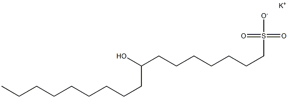 8-ヒドロキシヘプタデカン-1-スルホン酸カリウム 化学構造式
