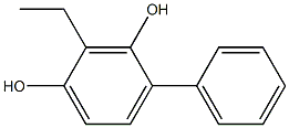 2-Ethyl-4-phenyl-1,3-benzenediol,,结构式