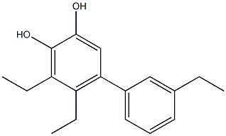 5,6-Diethyl-4-(3-ethylphenyl)benzene-1,2-diol,,结构式