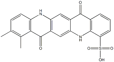 5,7,12,14-テトラヒドロ-8,9-ジメチル-7,14-ジオキソキノ[2,3-b]アクリジン-4-スルホン酸 化学構造式