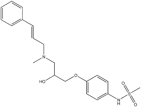 N-[4-[2-Hydroxy-3-[N-(3-phenyl-2-propenyl)-N-methylamino]propyloxy]phenyl]methanesulfonamide,,结构式