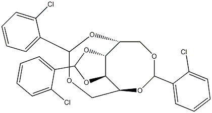 1-O,5-O:2-O,6-O:3-O,4-O-Tris(2-chlorobenzylidene)-D-glucitol 结构式