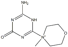 4-[(6-Amino-1,4-dihydro-4-oxo-1,3,5-triazin)-2-yl]-4-methylmorpholin-4-ium Struktur