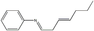 N-(3-Hepten-1-ylidene)aniline,,结构式