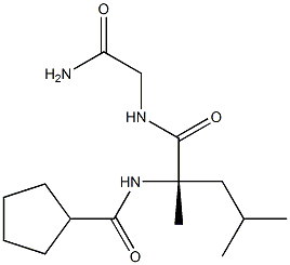 N-[(2S)-2,4-Dimethyl-2-[(cyclopentylcarbonyl)amino]pentanoyl]glycinamide|