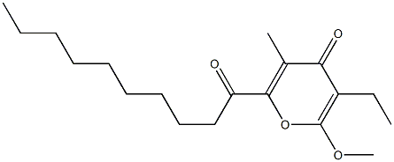  6-Methoxy-3-methyl-5-ethyl-2-(1-oxodecyl)-4H-pyran-4-one