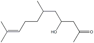 6,10-Dimethyl-9-undecen-4-ol-2-one 结构式