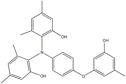 N,N-Bis(6-hydroxy-2,4-dimethylphenyl)-4-(3-hydroxy-5-methylphenoxy)benzenamine Structure