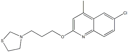 6-Chloro-4-methyl-2-[3-(3-thiazolidinyl)propoxy]quinoline Structure