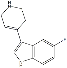 3-[(1,2,3,6-テトラヒドロピリジン)-4-イル]-5-フルオロ-1H-インドール 化学構造式
