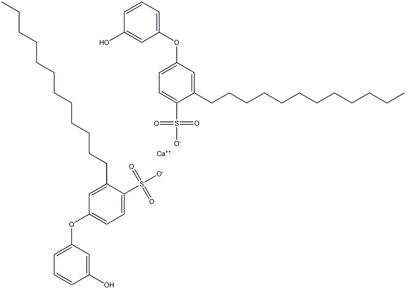 Bis(3'-hydroxy-3-dodecyl[oxybisbenzene]-4-sulfonic acid)calcium salt,,结构式