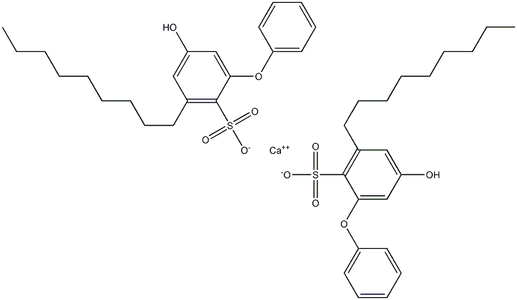 Bis(5-hydroxy-3-nonyl[oxybisbenzene]-2-sulfonic acid)calcium salt 结构式