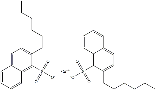 Bis(2-hexyl-1-naphthalenesulfonic acid)calcium salt,,结构式