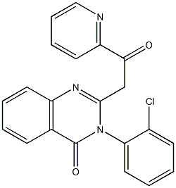 3-(2-Chlorophenyl)-2-(2-pyridinylcarbonylmethyl)quinazolin-4(3H)-one,,结构式