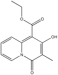 3-Methyl-2-hydroxy-4-oxo-4H-quinolizine-1-carboxylic acid ethyl ester,,结构式