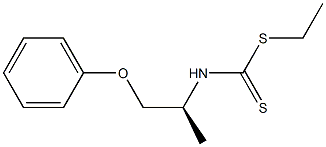 (-)-[(S)-1-メチル-2-フェノキシエチル]ジチオカルバミン酸エチル 化学構造式